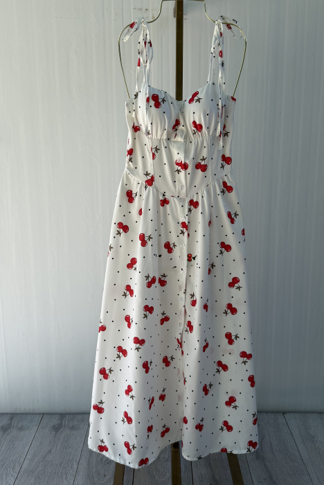 Rochie Mauri Cireșe alb [3]