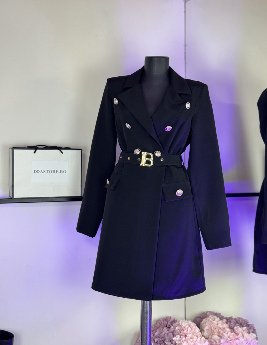 Rochie Monaco Croi tip sacou - Negru [2]