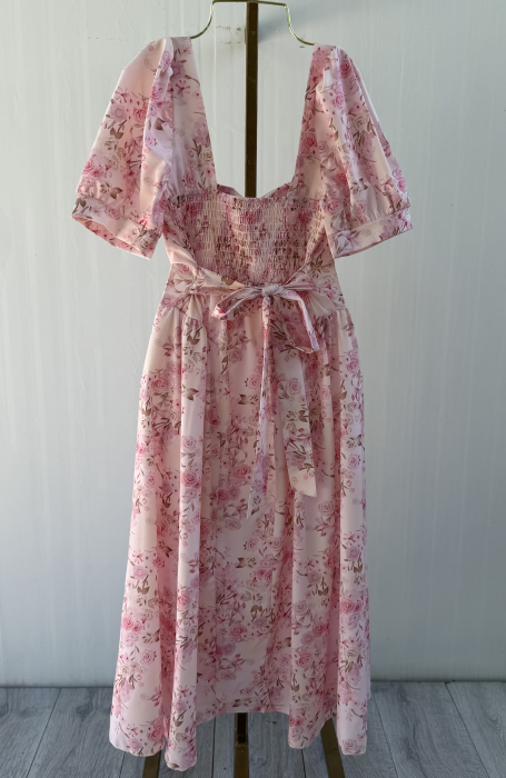Rochie Roma - Flori Roz [3]