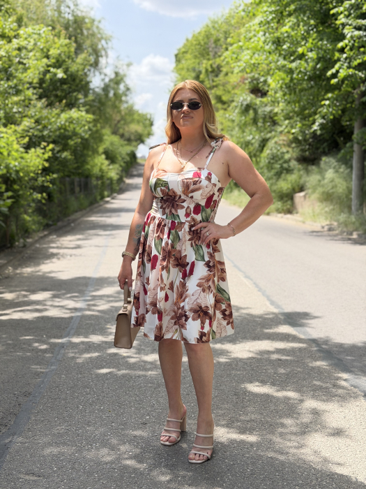 Rochie Sorrento Mocha Floral - [2]