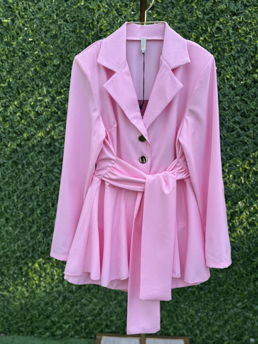 Rochie Stil Salopetă Iris roz [4]