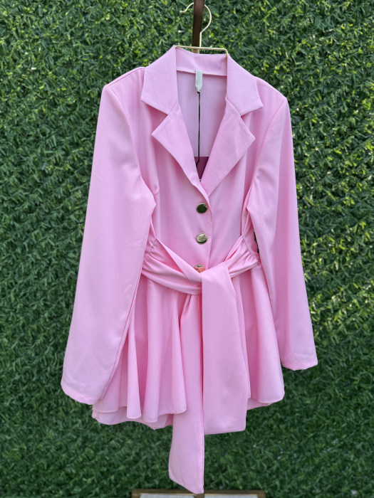 Rochie Stil Salopetă Iris roz [2]