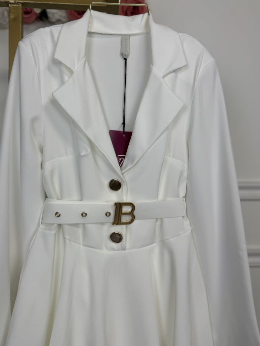 Rochie Stil Salopeta Nairobi - Alb [3]