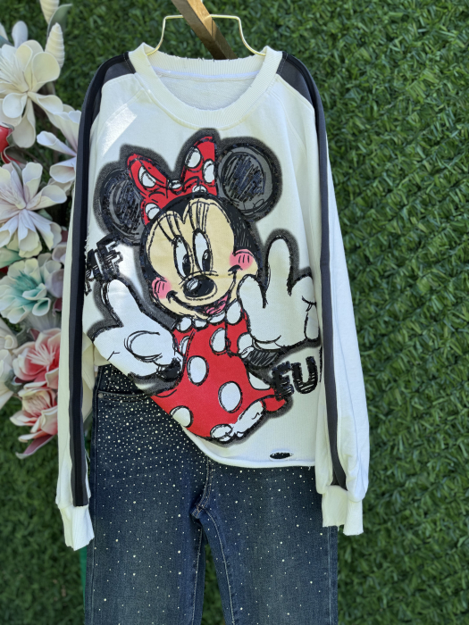 Bluza OverSize alb Coreea [1]