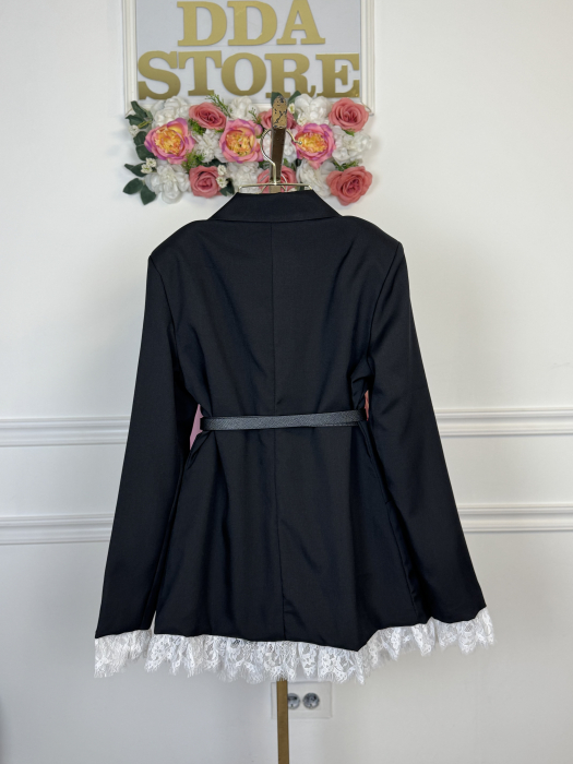 Sacou Cu Dantelă-Negru/Alb [4]