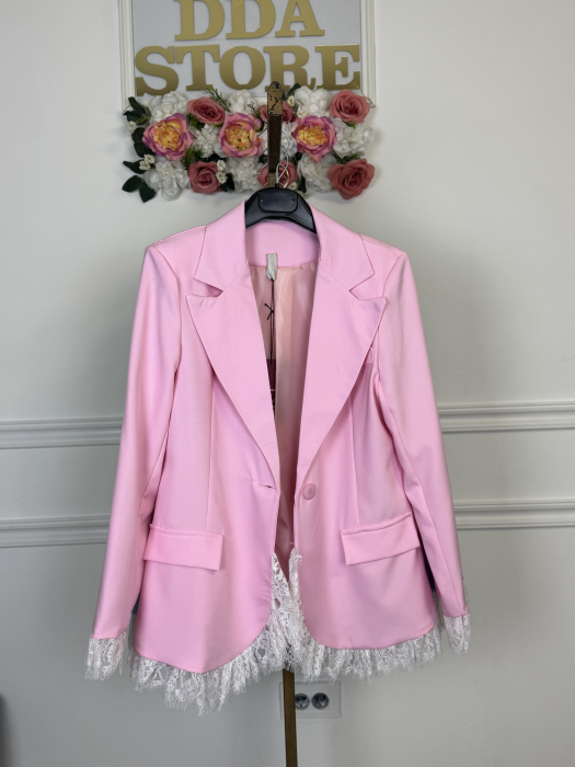 Sacou Cu Dantelă-rose [6]