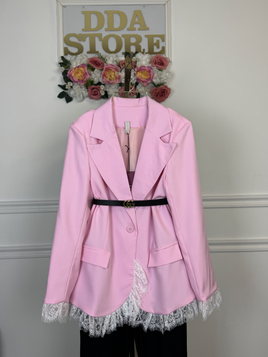 Sacou Cu Dantelă-rose [5]