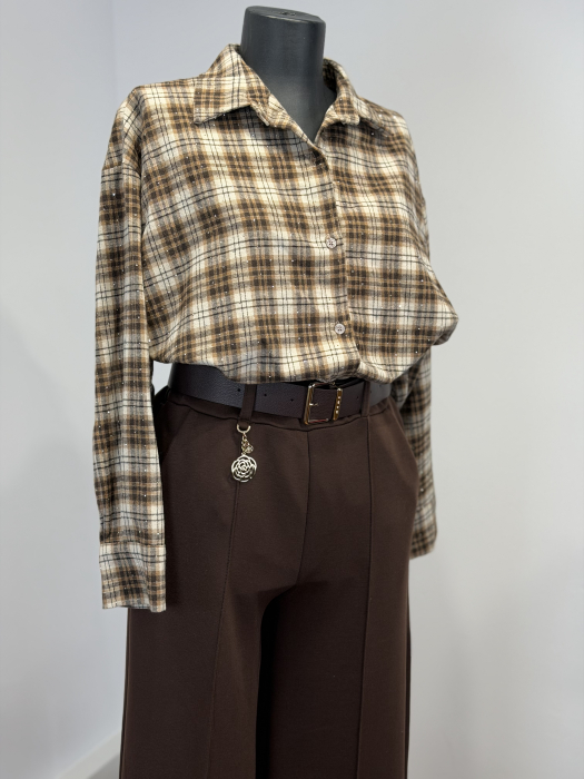 Set Cămașă , Curea și Pantaloni Hugo - maro [2]