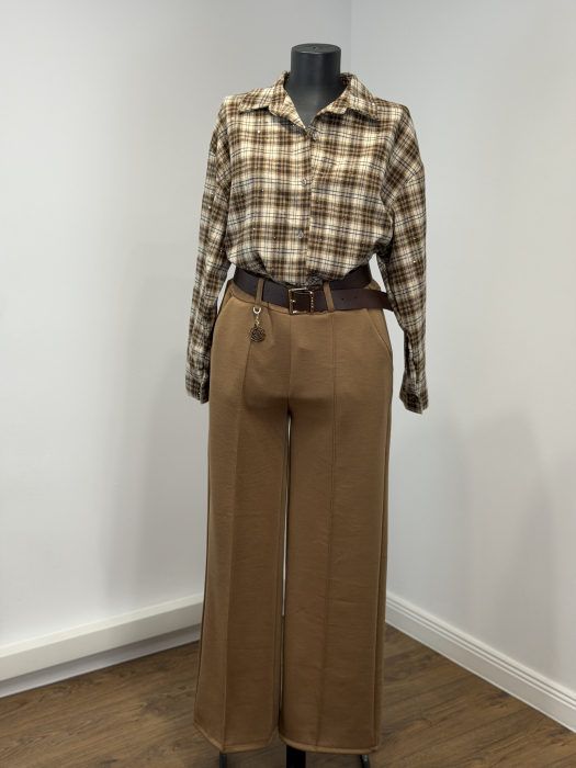 Set Cămașă , Curea și Pantaloni Hugo - bej [3]