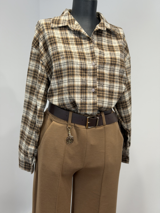 Set Cămașă , Curea și Pantaloni Hugo - bej [4]