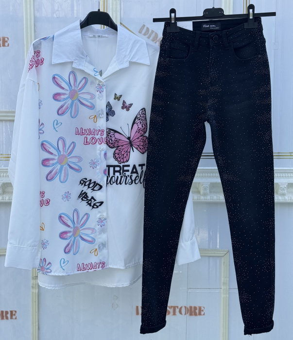 Set Camasa Pri Blugi Skinny [2]