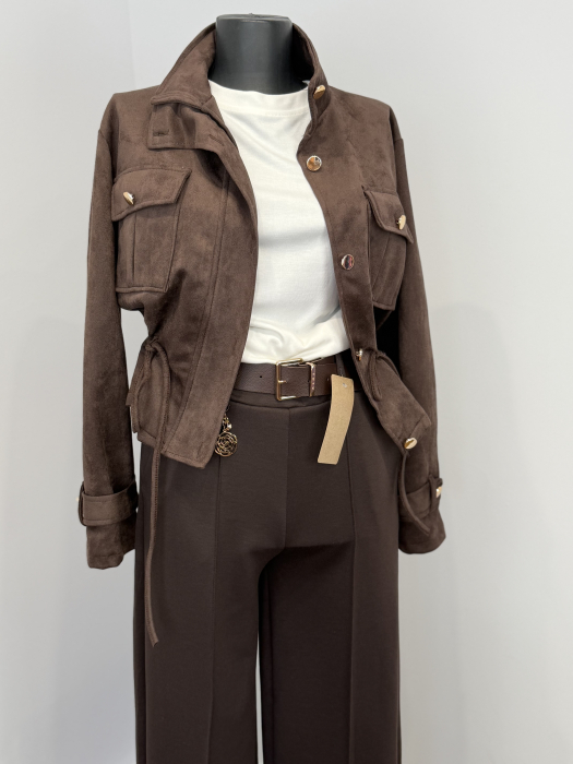 Set Dama Jacheta și Pantaloni Hugo - Maro [4]
