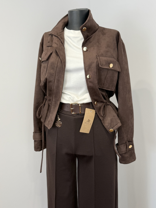 Set Dama Jacheta și Pantaloni Hugo - Maro [2]