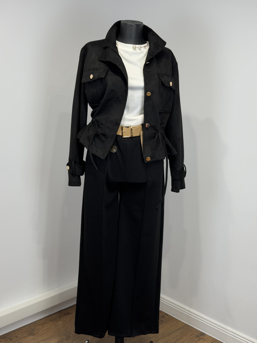 Set Dama Jacheta și Pantaloni Hugo - Negru [3]