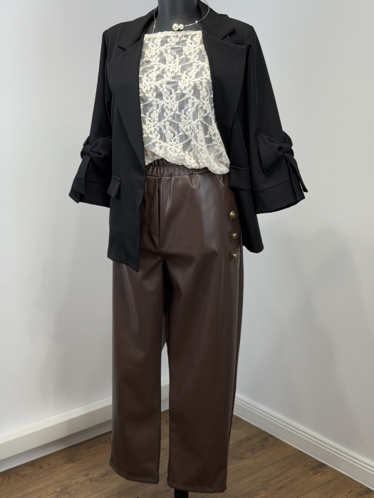 Set Sacou și Pantaloni piele-eco Monaco [7]
