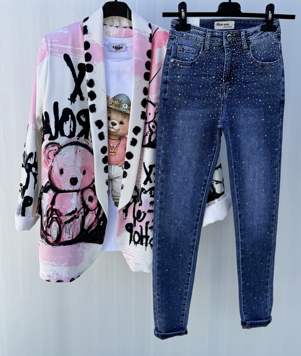 Set Dama Sacou , Tricou , Blugi STP09 [3]