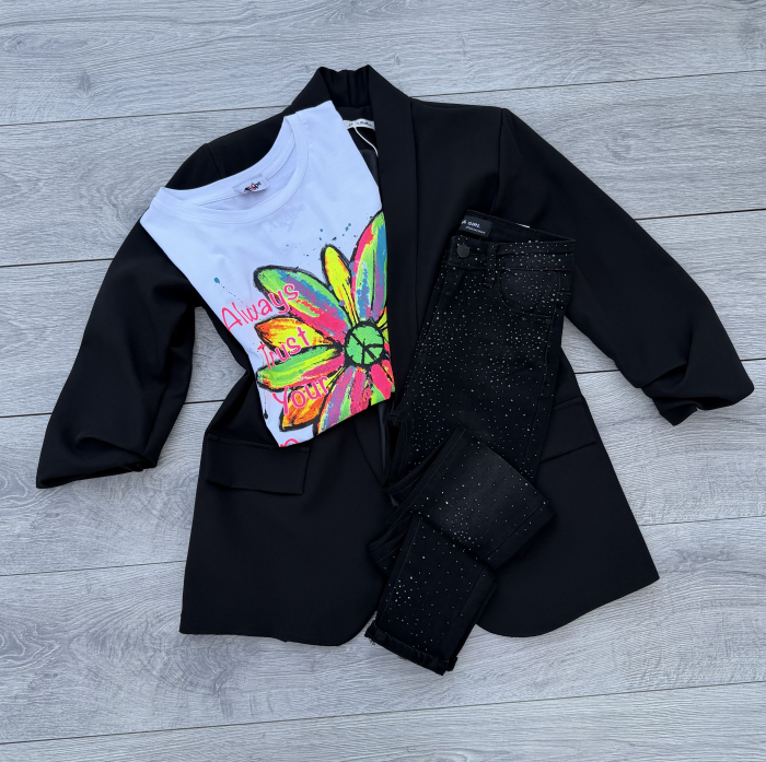 Set Sacou, Tricou, Blugi Skinny CTP01 [3]