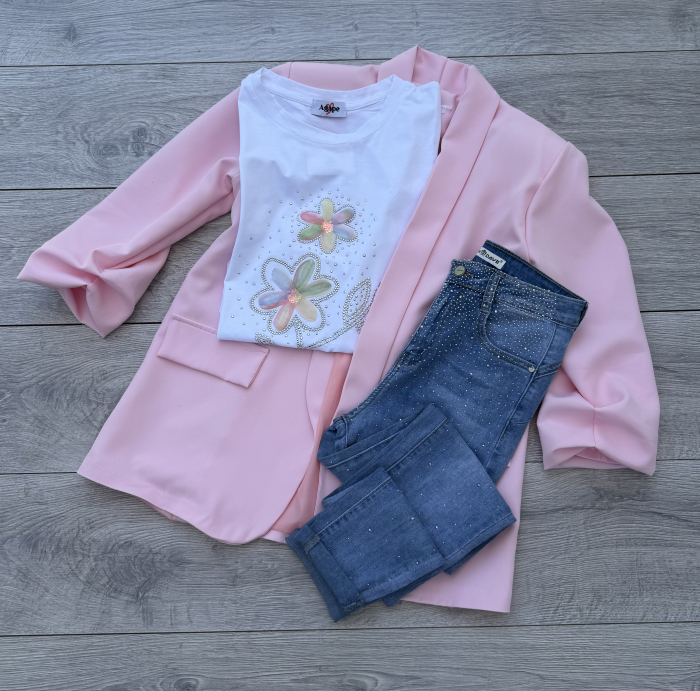 Set Sacou, Tricou, Blugi Skinny CTP05 [2]