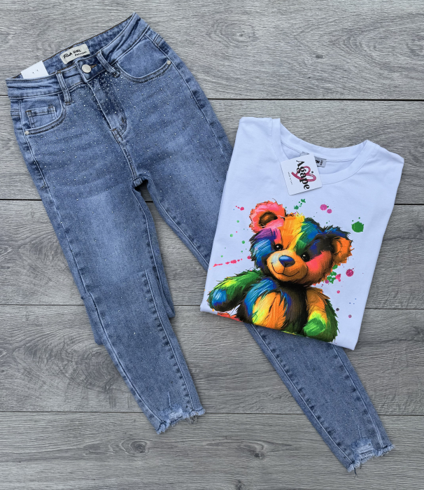 Set Tricou și Blugi Skinny W02 [3]