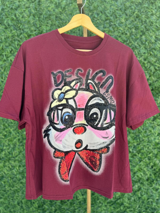 Tricou Veverita-burgundy [1]