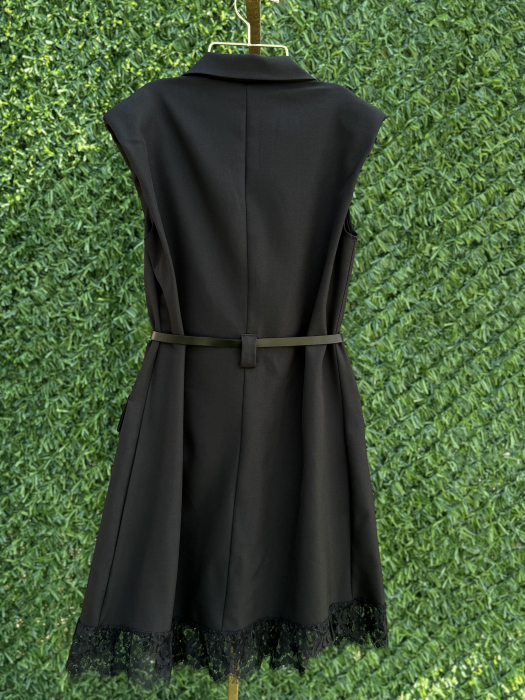 Vesta Lungă Stil Rochie- Negru [2]