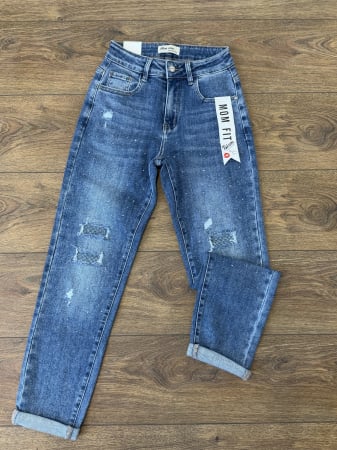 BLUGI - Blugi Elastici Mom-fit