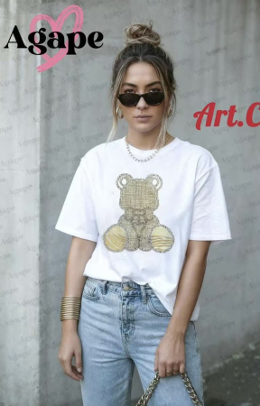 NOUTATI !!! - Tricou Dama Ursulet- gold