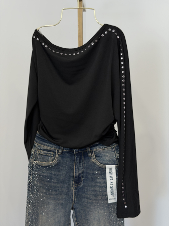 NOUTATI !!! - Bluza din licra- negru