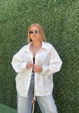 CAMASI - Camasa Dama cu inimioare aplicate 01