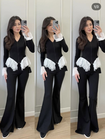 NOUTATI !!! - Compleu cu Dantelă alb