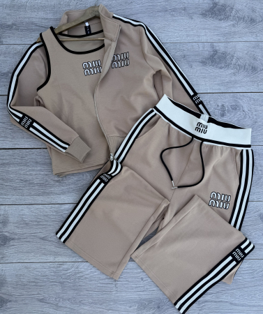 SETURI - Compleu Damă 3 piese Calitate Superioara Miu-Bej