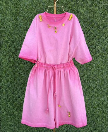 COMPLEURI - Compleu din bumbac premium roz