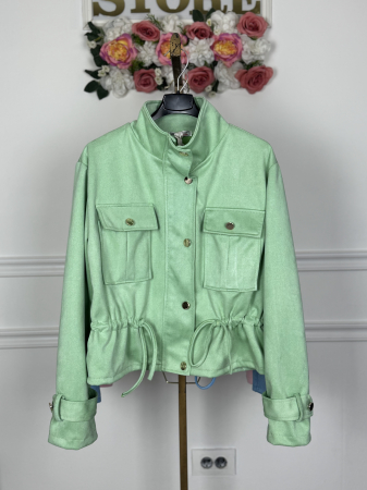 GECI- PALTOANE - Jachetă Velvet -verde