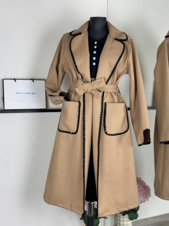 GECI- PALTOANE - Palton Gossy - maro deschis