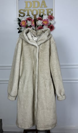 GECI- PALTOANE - Palton Teddy Cappucino faux fur