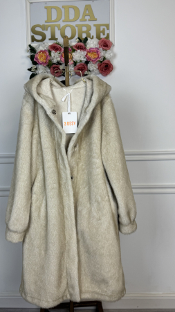 Palton Teddy Cappucino faux fur [2]