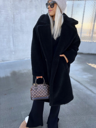 Palton Teddy - negru [4]