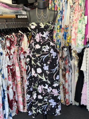 ROCHII - Rochie Carol floral negru