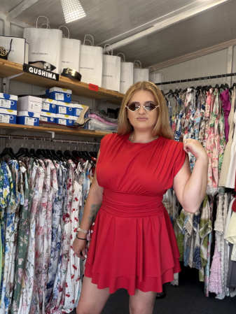 ROCHII - Rochie din Lycra rosu -