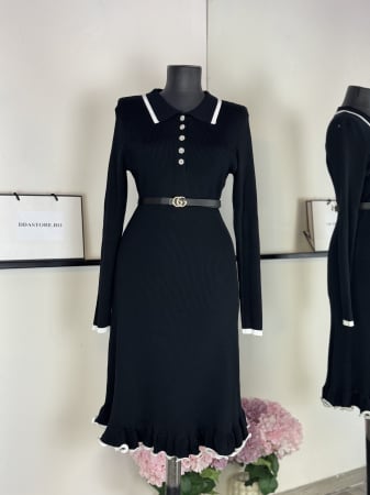 ROCHII - Rochie din tricot fin - negru