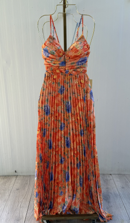 ROCHII - Rochie Dominicana plisată -orange