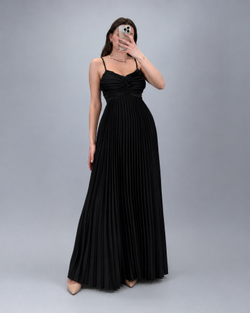 ROCHII - Rochie Dominicana plisată -black