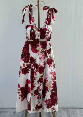 NOUTATI !!! - Rochie Miray trandafiri rosu