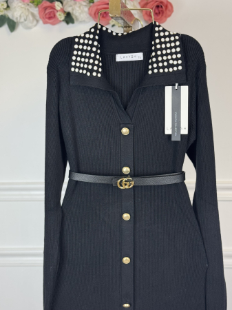 Rochie Lunga din Tricot premium- Negru [1]