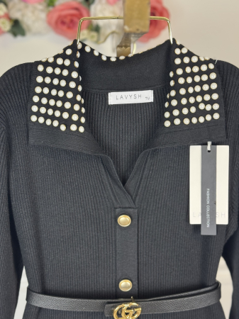 Rochie Lunga din Tricot premium- Negru [4]