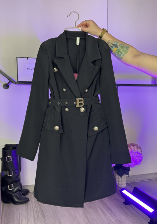 ROCHII - Rochie Monaco Croi tip sacou - Negru