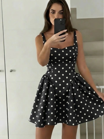 NOUTATI !!! - Rochie Sofia buline negru