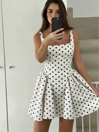 NOUTATI !!! - Rochie Sofia buline alb