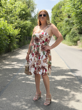 NOUTATI !!! - Rochie Sorrento Mocha Floral -