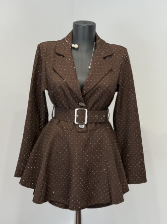 ROCHII - Rochie Stil Salopeta Nairobi cu pietricele- Maro